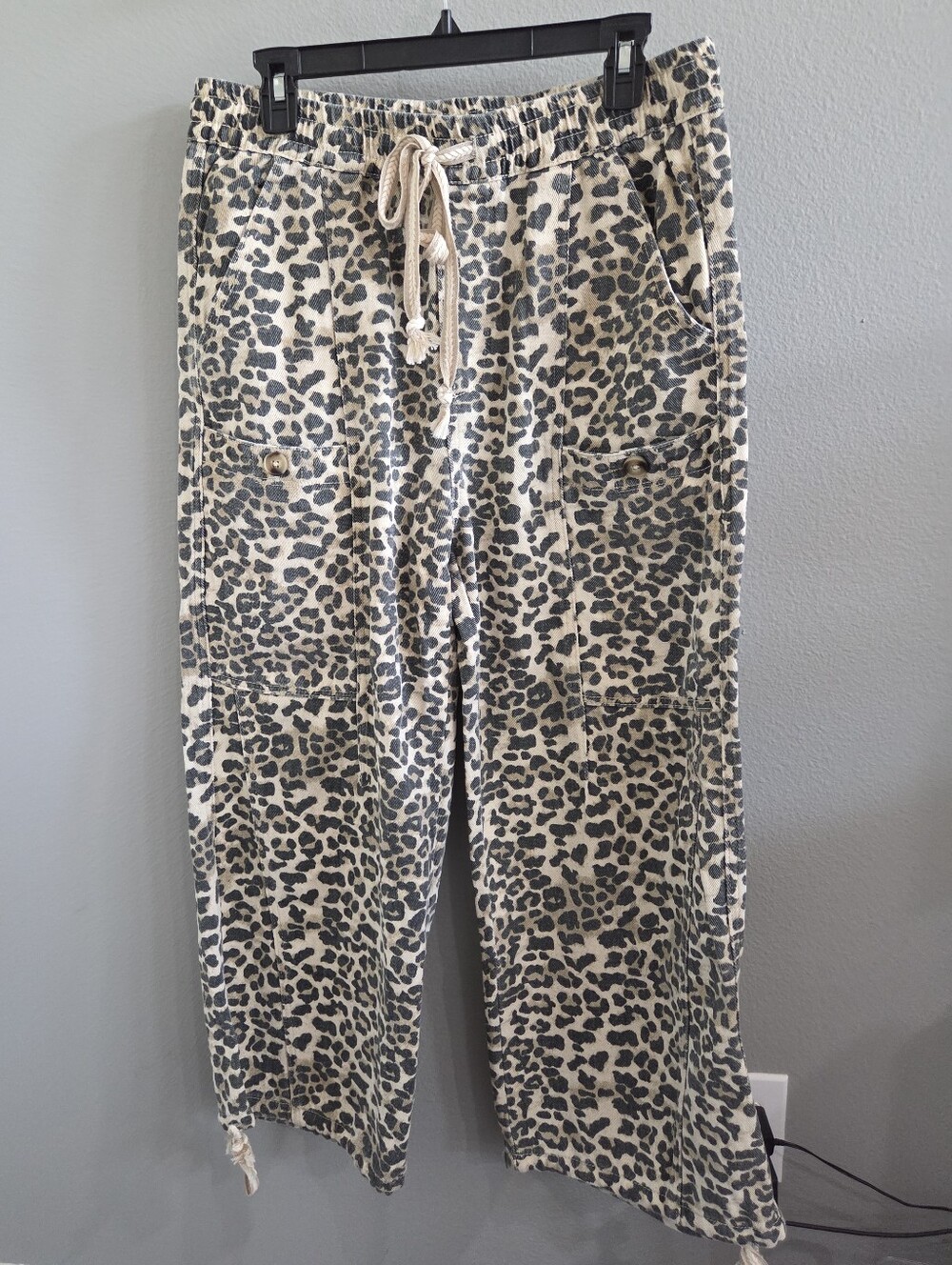 NWT Bohme Leopard Print Cargo Pants
